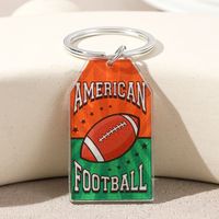 Hawaiian Ball Football Arylic Printing Plating Silver Plated Super Bowl Bag Pendant Keychain sku image 11
