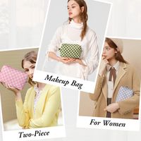 Basic Square Lingge Cotton Checkered Square Makeup Bags main image 4