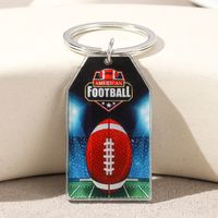 Hawaiian Ball Football Arylic Printing Plating Silver Plated Super Bowl Bag Pendant Keychain sku image 12