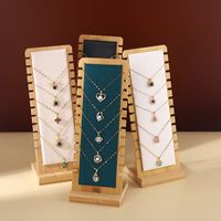Simple Style Solid Color Bamboo Jewelry Rack main image 1