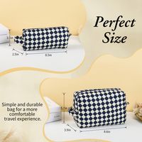 Basic Square Lingge Cotton Checkered Square Makeup Bags main image 6