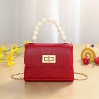 Women's Mini PVC Solid Color Basic Lock Clasp Handbag sku image 2