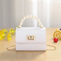 Women's Mini PVC Solid Color Basic Lock Clasp Handbag sku image 3