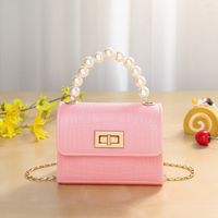 Women's Mini PVC Solid Color Basic Lock Clasp Handbag sku image 6
