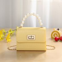 Women's Mini PVC Solid Color Basic Lock Clasp Handbag sku image 5