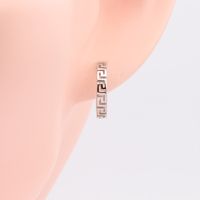 1 Pair Simple Style Solid Color Plating Sterling Silver Gold Plated Ear Studs main image 6