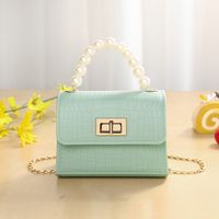 Women's Mini PVC Solid Color Basic Lock Clasp Handbag sku image 4