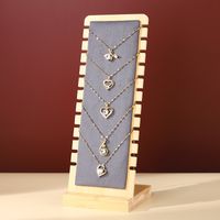 Simple Style Solid Color Bamboo Jewelry Rack main image 4