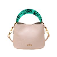Women's Small All Seasons Pu Leather Solid Color Basic Bucket Lock Clasp Handbag sku image 2