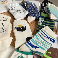 Women's Japanese Style Cartoon Cotton Crew Socks A Pair main image 2