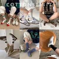 Women's Japanese Style Cartoon Cotton Crew Socks A Pair main image 4
