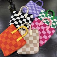 Women's Polyester Plaid Basic Streetwear Bucket Open Shoulder Bag Handbag Crossbody Bag main image 2