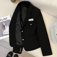 Women's Coat Long Sleeve Blazers Elegant Solid Color main image 2