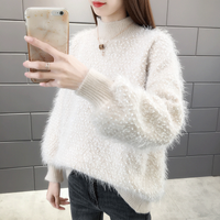 Women's Sweater Long Sleeve Sweaters & Cardigans Warm Casual Solid Color main image 2