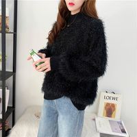 Women's Sweater Long Sleeve Sweaters & Cardigans Warm Casual Solid Color main image 3
