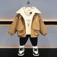 Casual Solid Color Cotton Blend Boys Outerwear main image 1