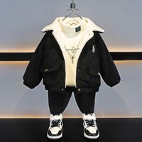 Casual Solid Color Cotton Blend Boys Outerwear main image 6