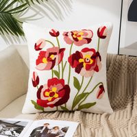 Elegant Glam Flower Canvas Pillow Cases sku image 4