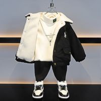 Casual Solid Color Cotton Blend Boys Outerwear main image 4