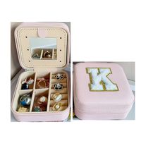 Elegant Basic Classic Style Letter Solid Color Pu Leather Jewelry Boxes main image 2