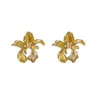 Wholesale Jewelry Classic Style Flower Alloy Gold Plated Plating Ear Studs main image 3