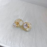 Wholesale Jewelry Classic Style Flower Alloy Gold Plated Plating Ear Studs sku image 25