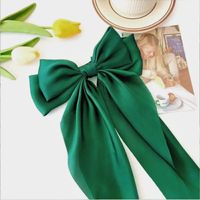 Women's Elegant Lady Solid Color Bow Knot Cloth Hair Clip sku image 8