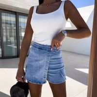 Women's Daily Street Streetwear Solid Color Shorts Jeans main image 4