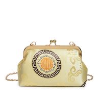 Women's Velvet Geometric Elegant Clasp Frame Evening Bag sku image 5