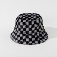 Unisex Basic Classic Style Checkered Printing Wide Eaves Wool Cap sku image 2