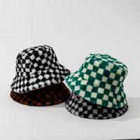 Unisex Basic Classic Style Checkered Printing Wide Eaves Wool Cap main image 1