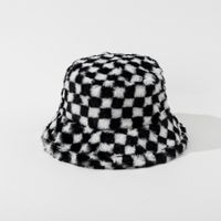 Unisex Basic Classic Style Checkered Printing Wide Eaves Wool Cap sku image 1