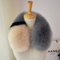 Women's Simple Style Color Block Fox Fur Scarf sku image 9