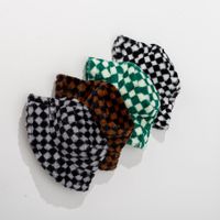 Unisex Basic Classic Style Checkered Printing Wide Eaves Wool Cap main image 3