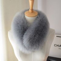 Women's Simple Style Color Block Fox Fur Scarf sku image 11