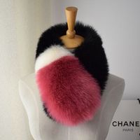 Women's Simple Style Color Block Fox Fur Scarf sku image 7