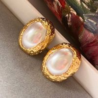 Wholesale Jewelry Classic Style Flower Alloy Gold Plated Plating Ear Studs sku image 18