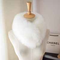 Women's Simple Style Color Block Fox Fur Scarf sku image 3