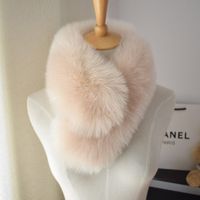 Women's Simple Style Color Block Fox Fur Scarf sku image 1