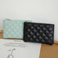 Unisex Solid Color Pu Leather Zipper Wallets main image 4