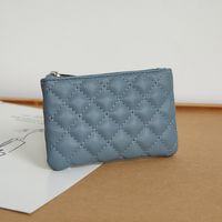 Unisex Solid Color Pu Leather Zipper Wallets sku image 6