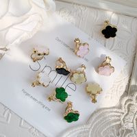 Wholesale Jewelry Simple Style Flower Alloy Gold Plated Plating Ear Studs main image 3
