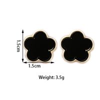 Wholesale Jewelry Simple Style Flower Alloy Gold Plated Plating Ear Studs sku image 1