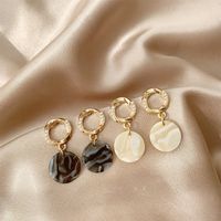 1 Pair Elegant Lady Geometric Alloy Gold Plated Drop Earrings main image 1