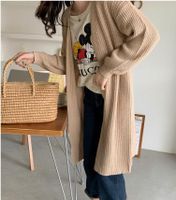 Women's Cardigan Long Sleeve Sweaters & Cardigans Casual Simple Style Solid Color main image 3