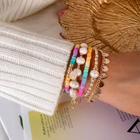 1 Piece Sweet Smiley Face Pearl Knitting Women's Bracelets main image 6