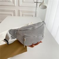 Women's Classic Style Solid Color Pu Leather Waist Bags sku image 1