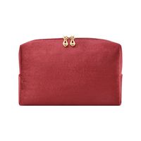 Women's Medium All Seasons Velvet Solid Color Fashion Square Zipper Cosmetic Bag sku image 4