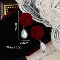 1 Pair Simple Style Color Block Patchwork Alloy Drop Earrings main image 2