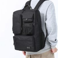 Unisex Solid Color Oxford Cloth Sewing Thread Zipper Functional Backpack School Backpack sku image 4
